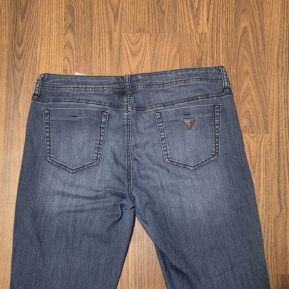 Women’s Guess Ankle Zip Jeans Size 31 Cropped Blue Designer Denim D53 - Picture 5 of 8